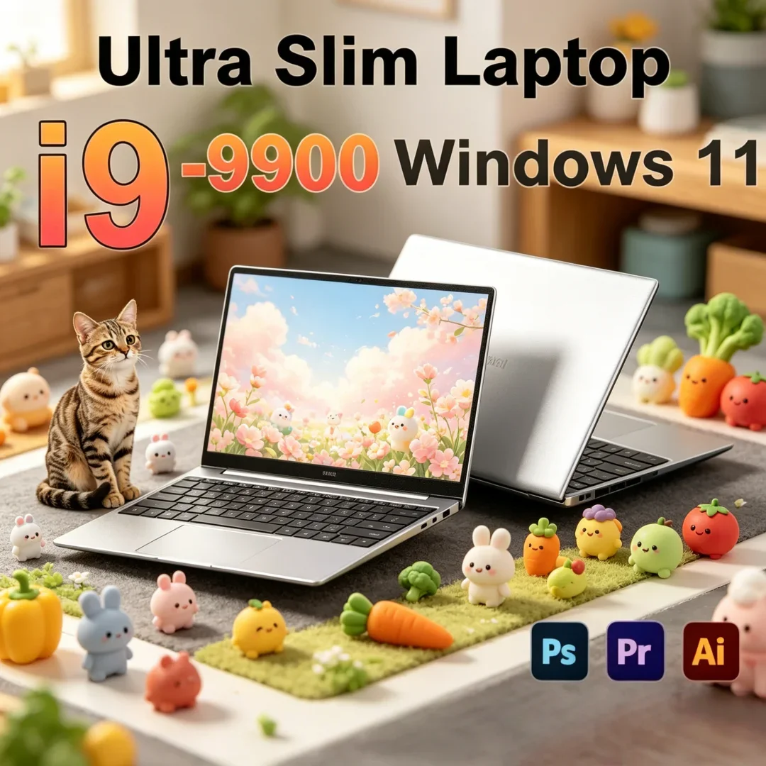 

2026 Resplendent New 15.6 Laptop Intel Core I9-9900 32GB 2TB Gaming PC Rarefied Ultra Slim Agile Study Computer PC Windows 11