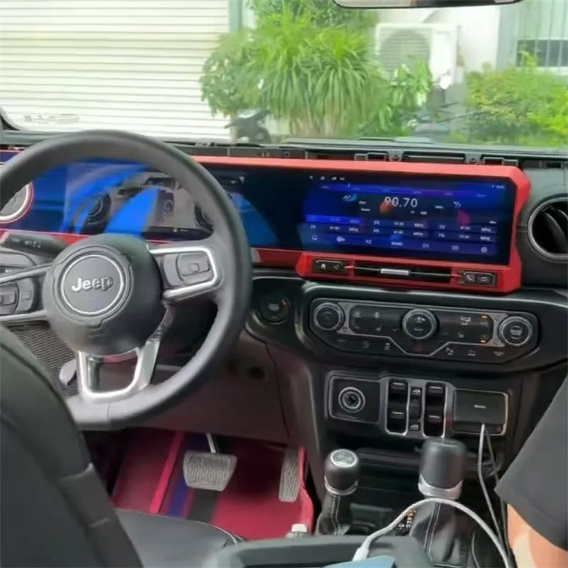 For Suitable for JEEP Jeep Wrangler 12.3 + 12.3 Inch Dalian Screen Android Navigation All-in-one Machine, Eight-core 4 + 64G