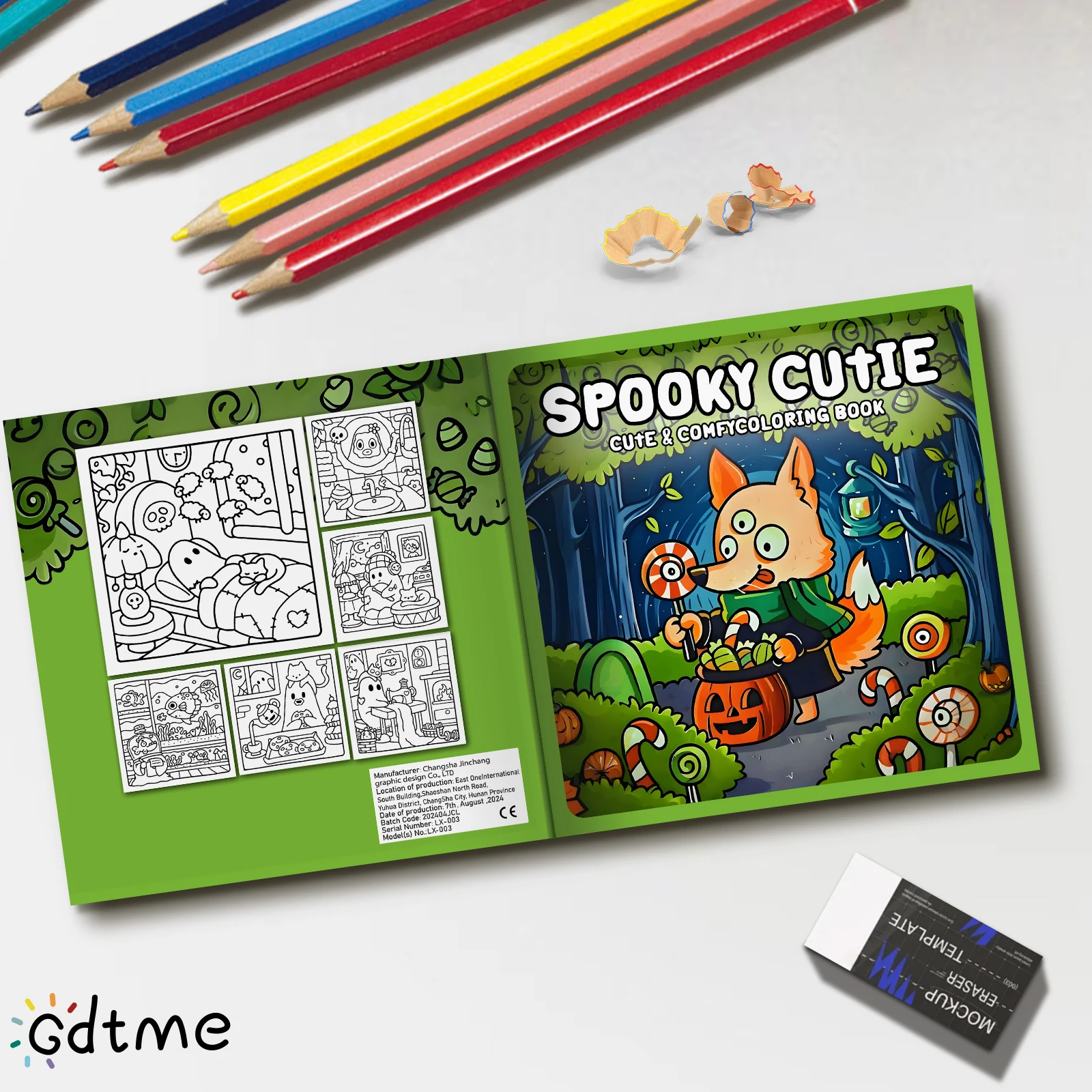 كتاب تلوين SPOOKY CUTIE للبالغين يتميز أنشطة يومية مريحة وجذابة للاسترخاء (تلوين المساحات المريحة)