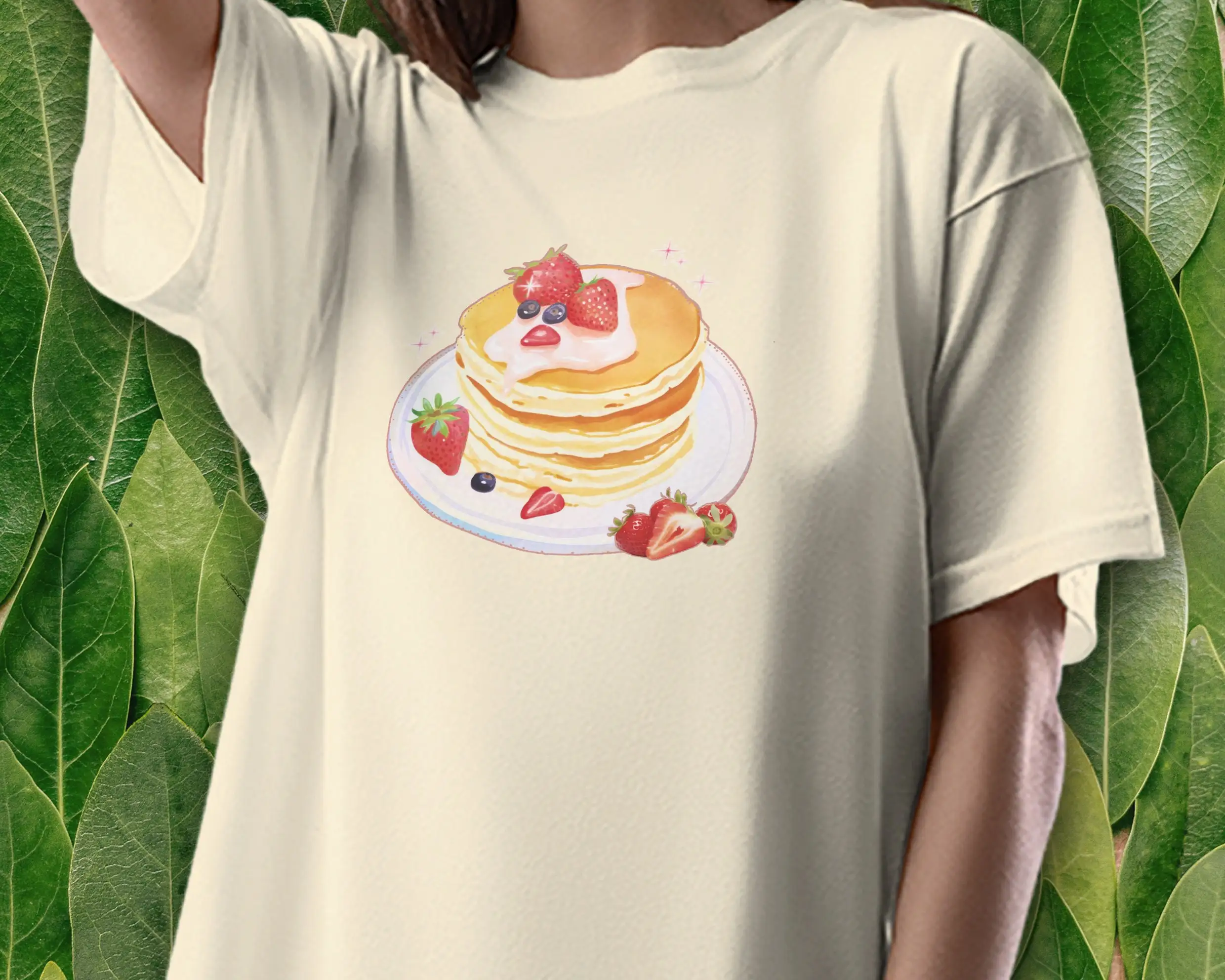 Strawberry Pancakes T Shirt Cute Cake Vintage