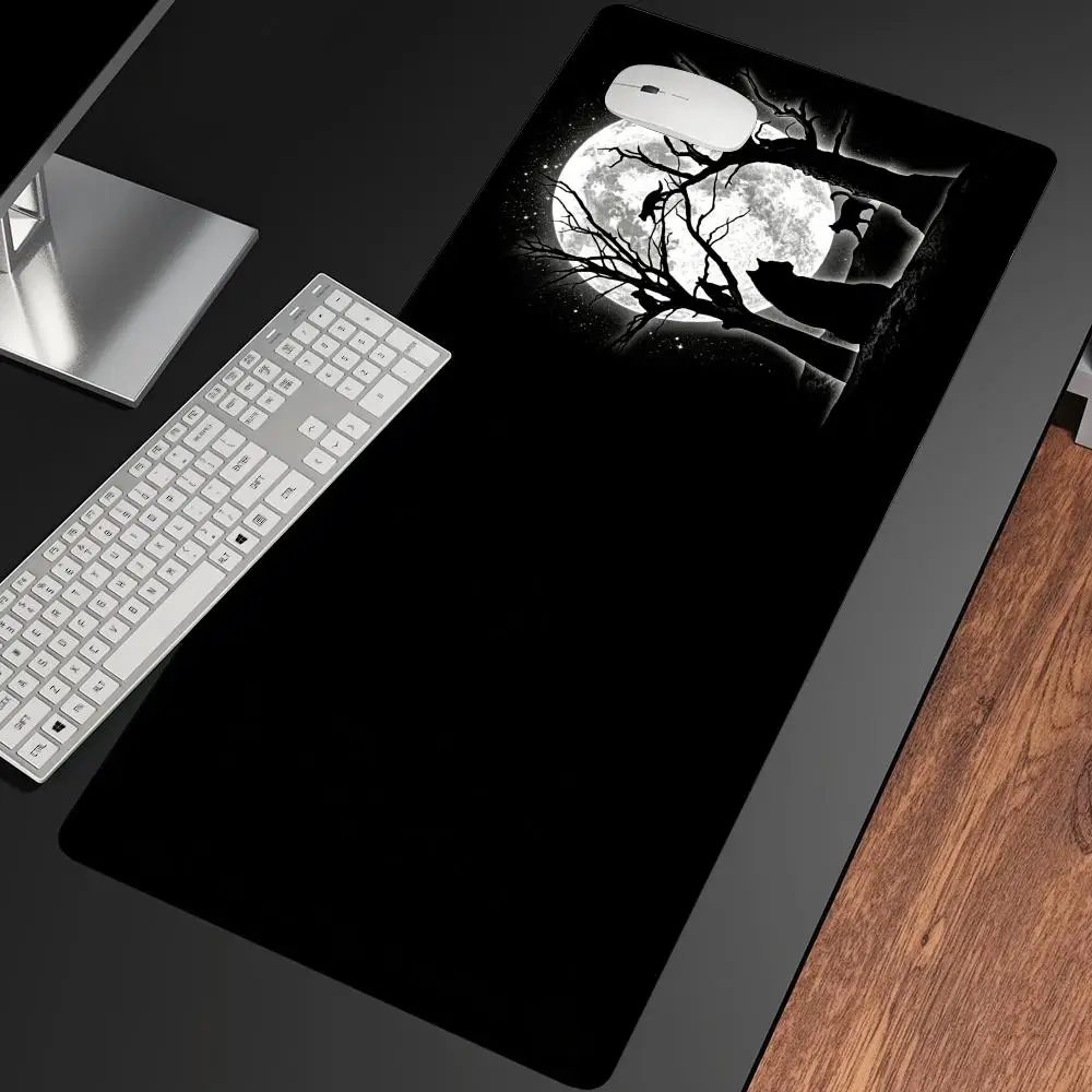 Octopus Skeleton Cat Moon Night Mouse Pad Multiple Sizes 400x900 Non Slip Rubber Base Waterproof Gaming Desk Mat For PC Laptop