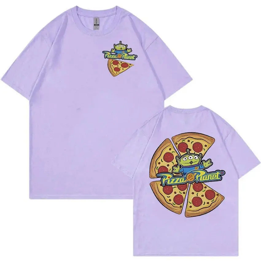 للجنسين مضحك بيتزا كوكب تي شيرت الرسم ، تي شيرت المتضخم ، ملابس الشارع عارضة ، قطن دافئ ، جودة عالية ، الموضة ، الرجعية #5