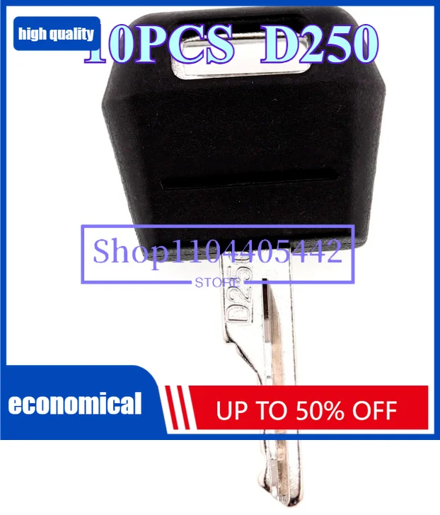 10PCS D250 Ignition Key Fits for LH S450 Tractor Bulldozer Backhoe Excavator D250