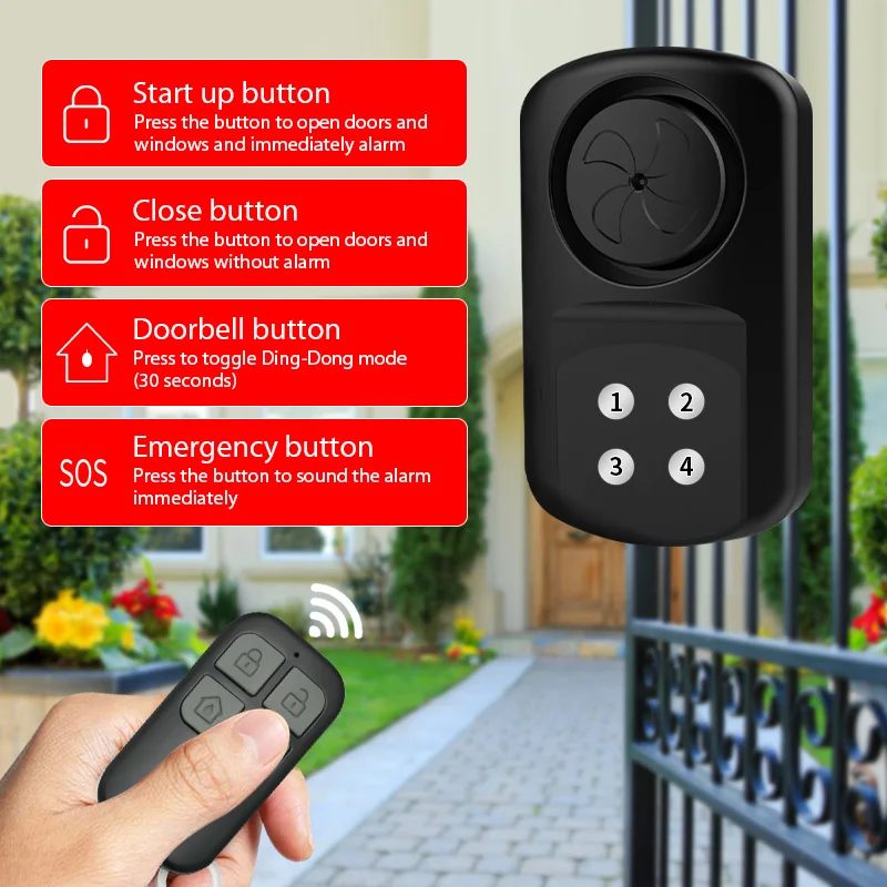 130dB Magnetic Detect Door Chime Driveway Intruder Pool Gate Door Open Detector Motion sensor Alarm
