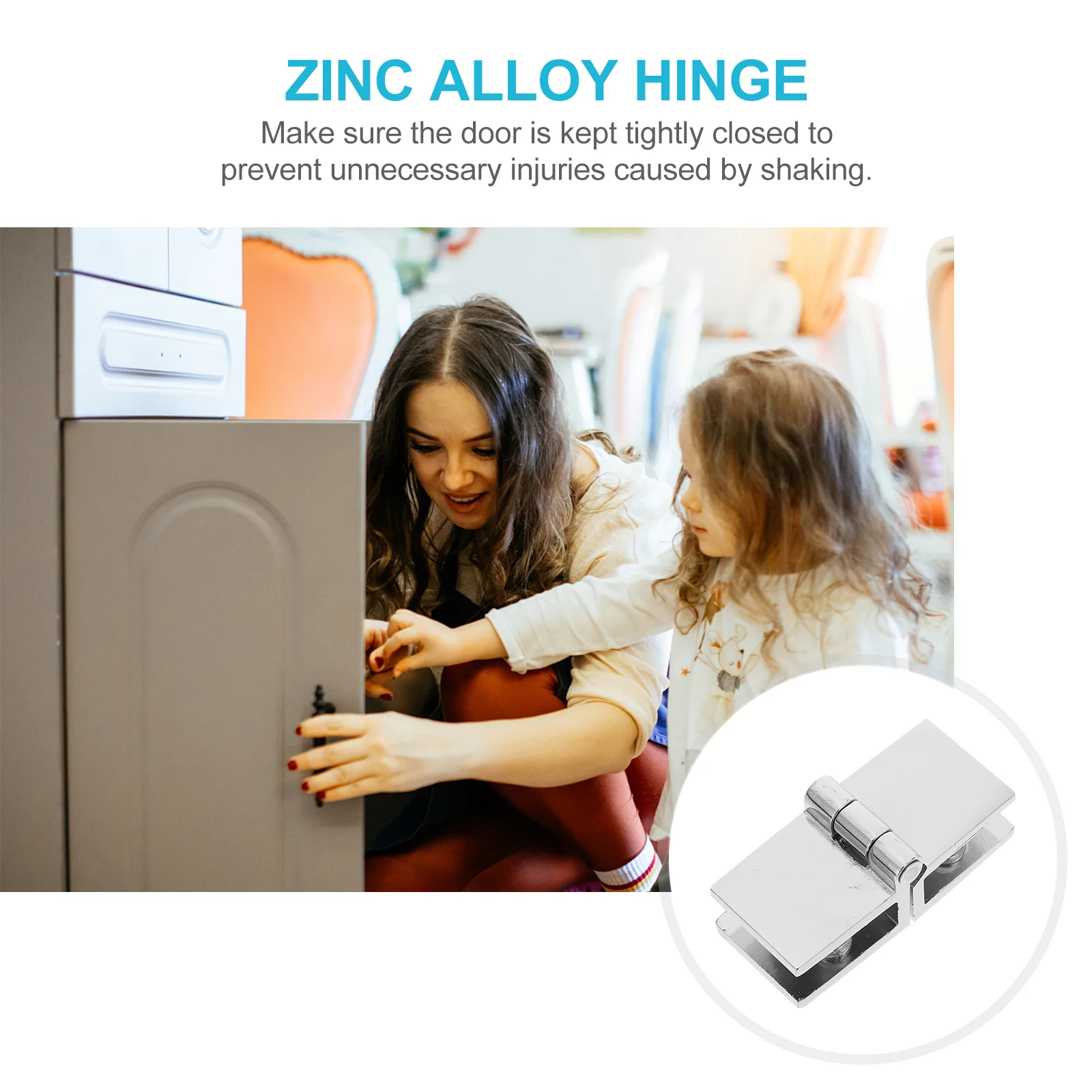 Hole Glass Door Hinge Shower Doors Supply Water Silver Zinc Alloy Non-perforated Hinges Cabinet