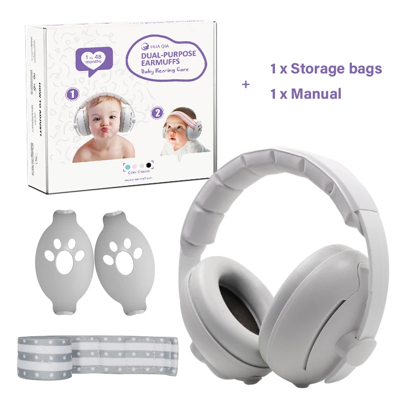 2 in 1 Baby Ear Protection for Babies and Toddlers Noise Reduction Earmuff Baby Headphones Against Hearing Damage Improves Sleep