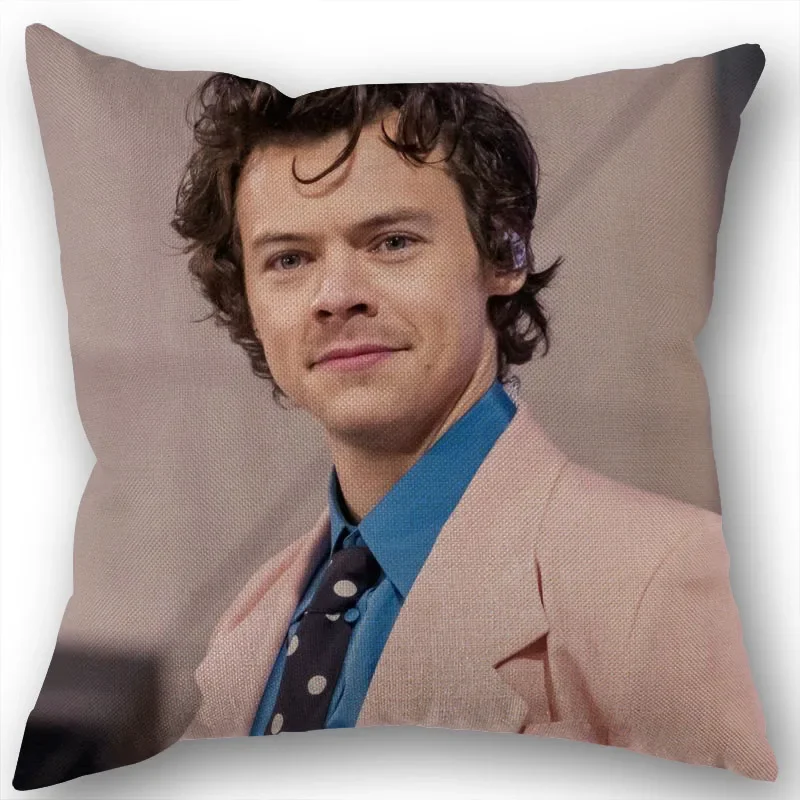 Harry-Style-Pillowcase Wedding Decorative Cotton Linen Pillow Case For Home Pillow Cover 45X45(One Sides)