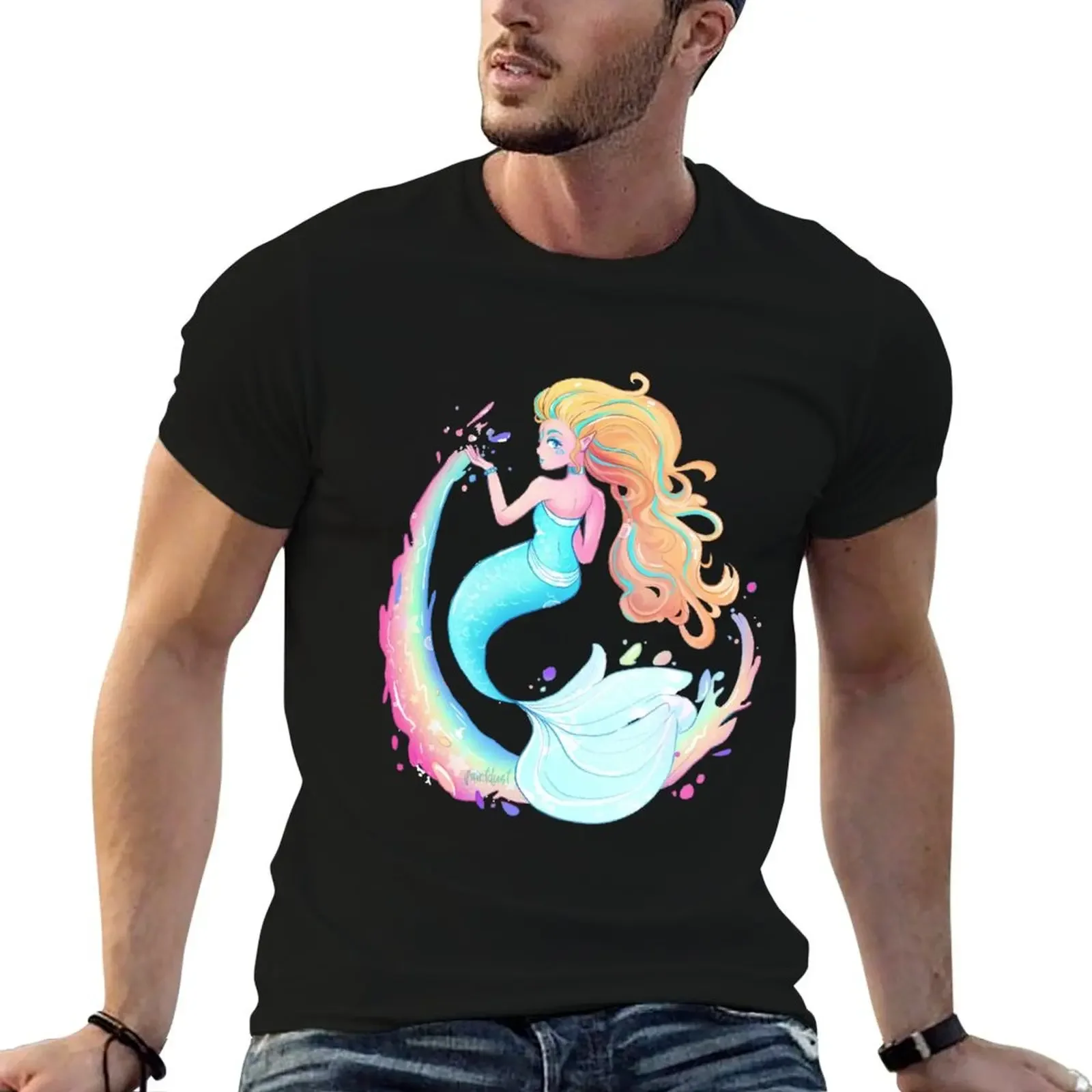 Fountain Faerie T-Shirt shirts graphic tees baggy shirts Men's t shirts