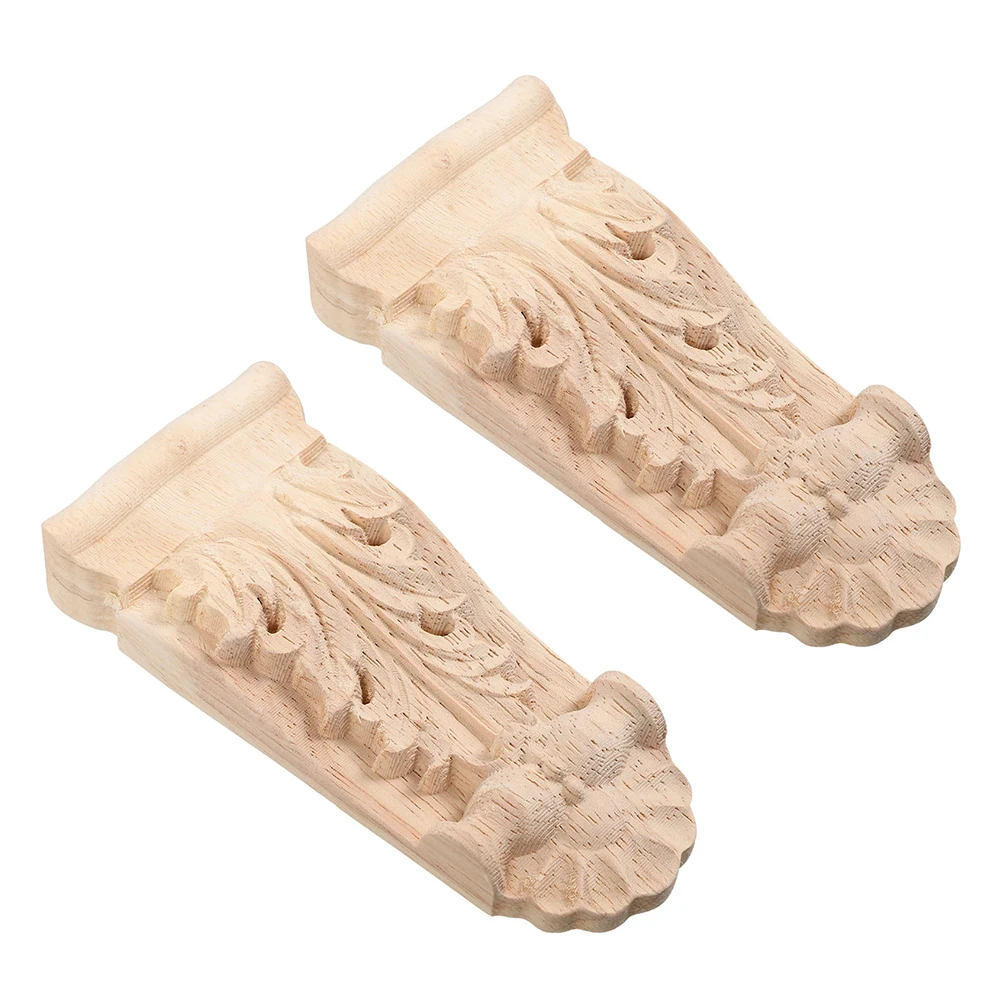 2 uds. De carpinteros de madera tallada y cucharones, muebles decorativos de esquina, apliques, moldura para puerta