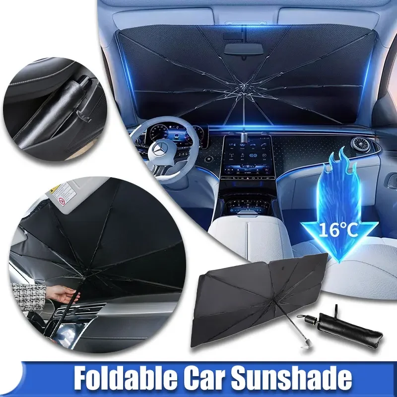 

Foldable Car Sunshade Umbrella Summer Protection Car Interior Heat Insulation Sun Visor Blocks UV Refletive Car Protector Cover