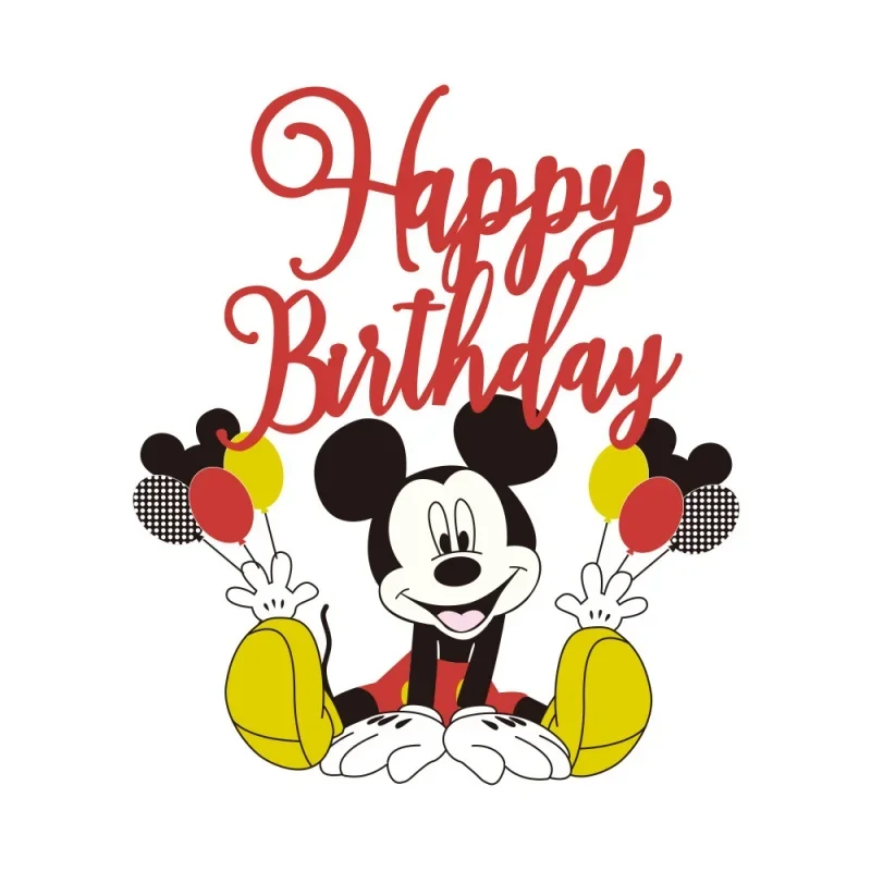 Disney Mickey And Minnie Mouse Cake Insert Children\'S Birthday Party Accessories Cake Decoration Insert Card Decorative Supplies