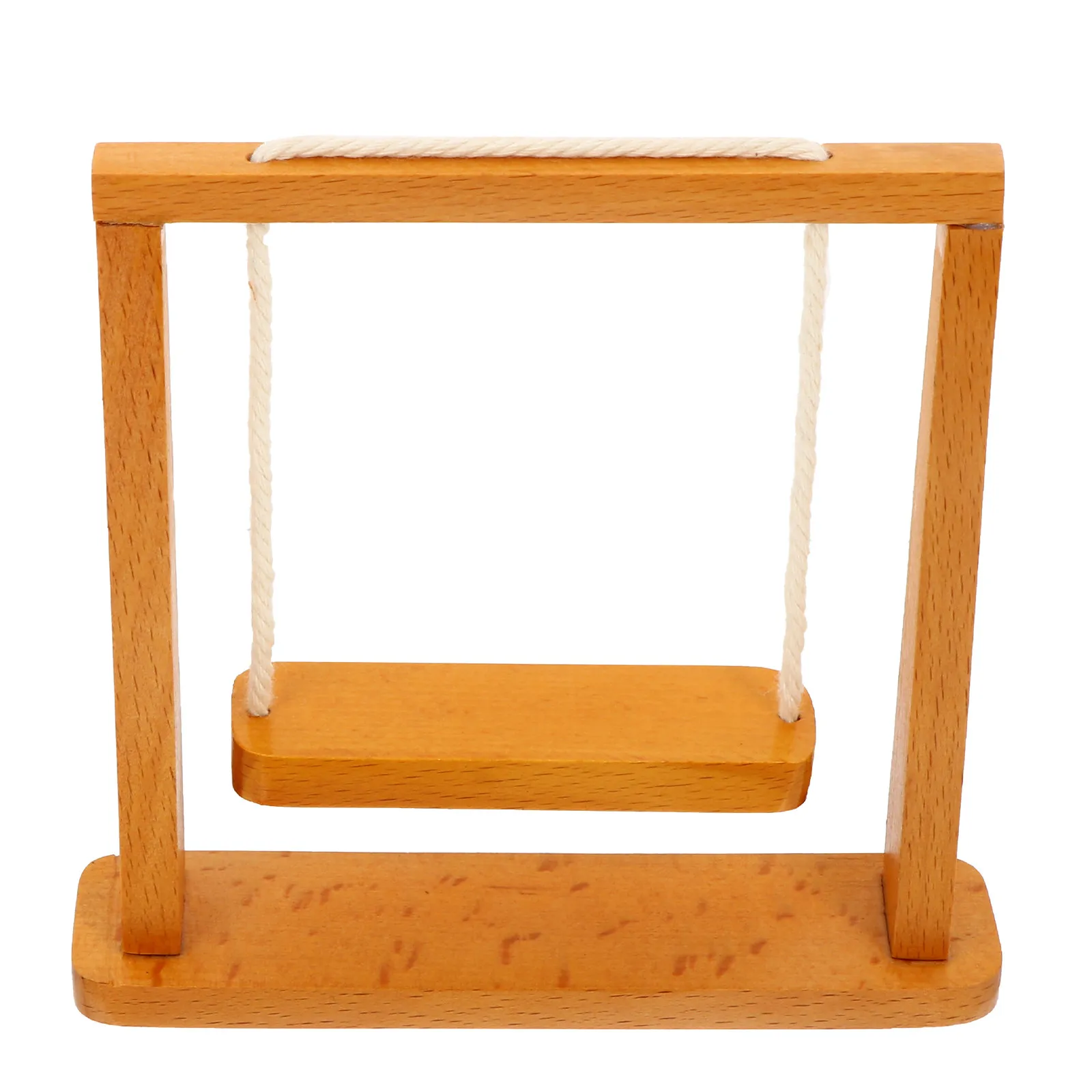 

Mini Swing Wood Decor Dollhouse Furniture Porch Swing Ornament for Living Room Miniature Home Display Classical DIY Decoration