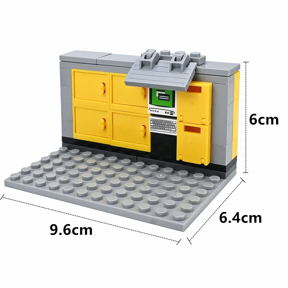 DIY Freundschaftsstadt Kompatibles Baustein-Set Mini-Lieferschrank Briefkasten Ziegelstein-Modell Kompatibel mit Möbeln zum Zusammenbauen Spielzeug – Detail 1