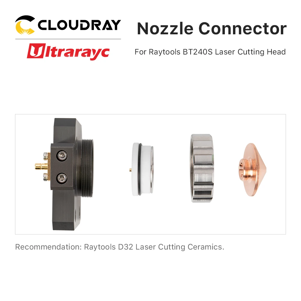 Connecteur de buse Laser Ultrarayc BT240, pièces de connexion de buse pour tête de découpe Laser à Fiber Raytools BT240S