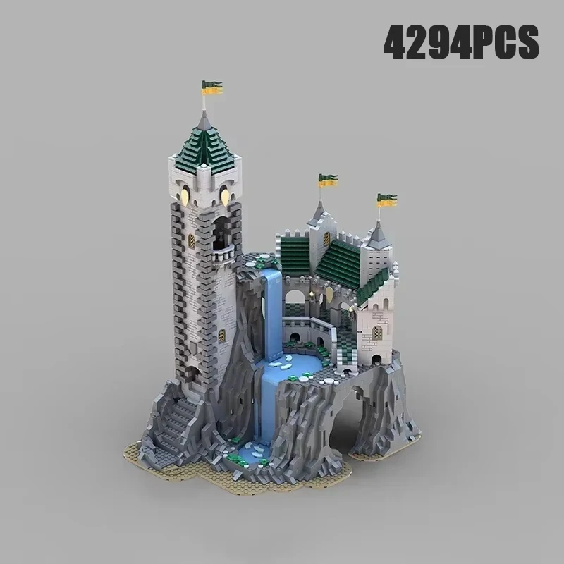 Moc Building Bricks Military Castle Model High Falls Escape Technology Modular Blocks Gifts Christmas Toys DIY Sets Assembly