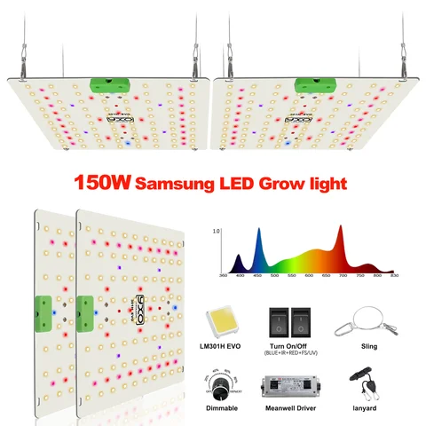 LM301H EVO 150W Quantum LED Grow Light Board Full Spectrum IR UV Lamp Hydroponics Plants Phytolamp with MeanWell Driver for Sale