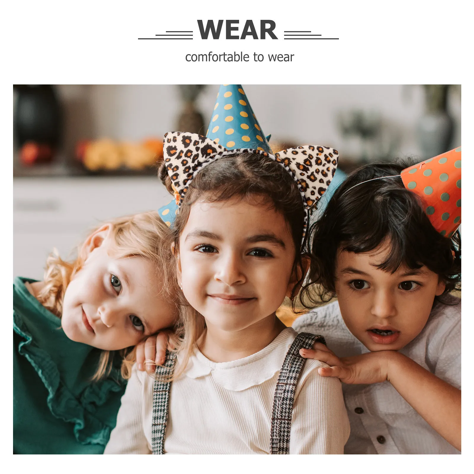 

6Pcs Cat Costume Accessory Kit Headband Tail Bow Tie Quality Material Safe Durable Halloween Party Dress Up Cat Headband