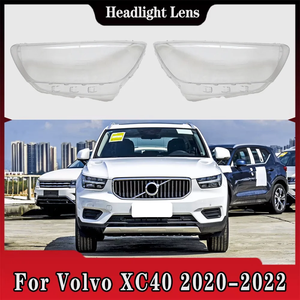 

Front Headlamp Cover Headlight Lens Transparent Shell Plexiglass Replace Original Lampshade For Volvo XC40 2020 2021 2022