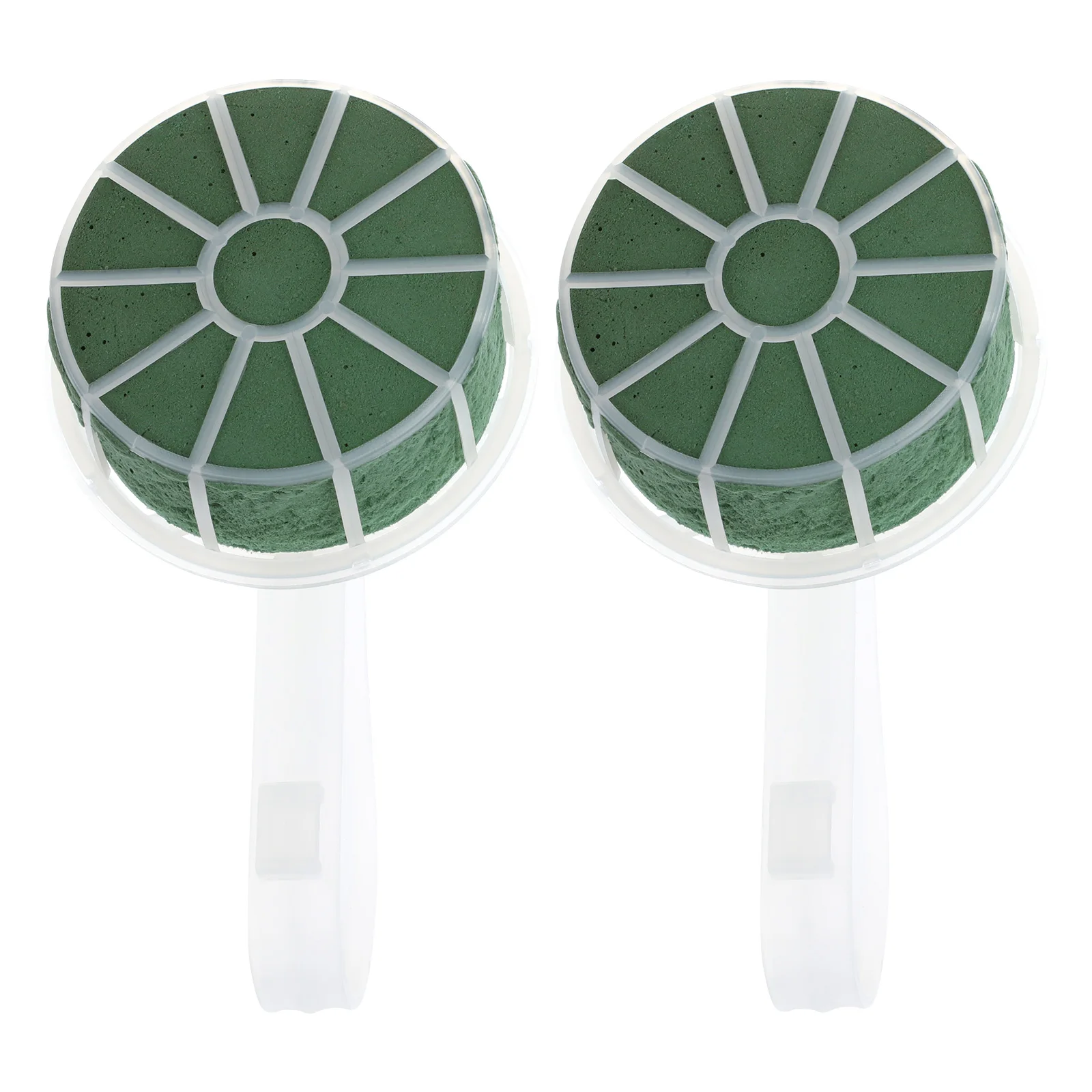 

2 Pcs Bouquet Rack Floral Arrangement Handle Wedding Holder Bride Flowers Foam Plastic Durable DIY Accessories