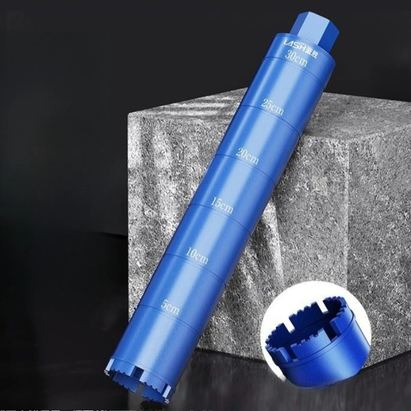 Threaded Water Drill Bit Cement Wall Drilling Bit Wet and Dry Use Punch Drills Bits Multifunctional Carbon Steel Drills