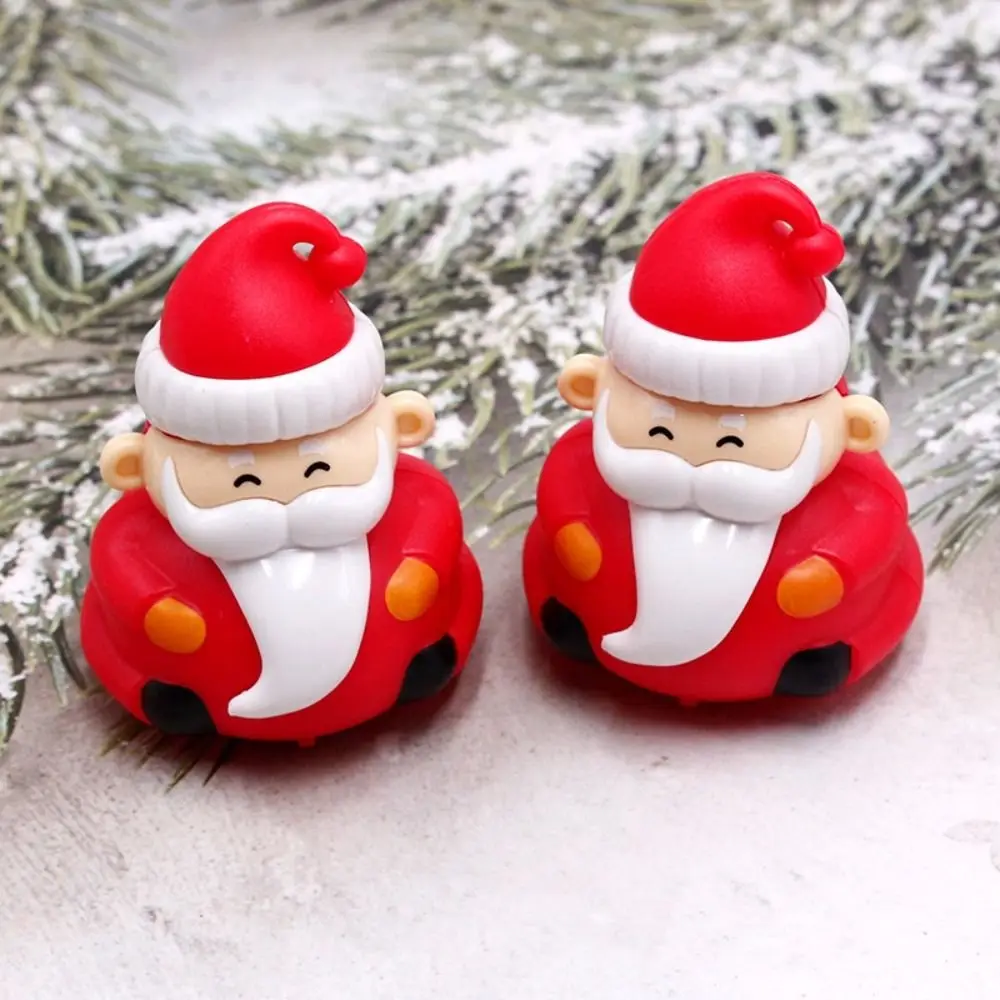 Crianças brinquedo árvore de natal puxar para trás decoração do carro dos desenhos animados boneco de neve carro brinquedos bonito plástico santa veículo brinquedo crianças presente saco