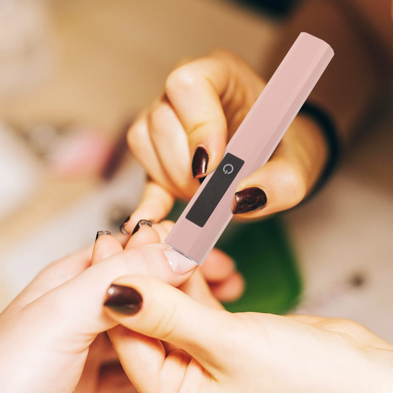 Mini draagbare draagbare nagellamp roze draadloze oplaadbare LED gel nageldroger snel uithardend licht voor thuisgebruik licht