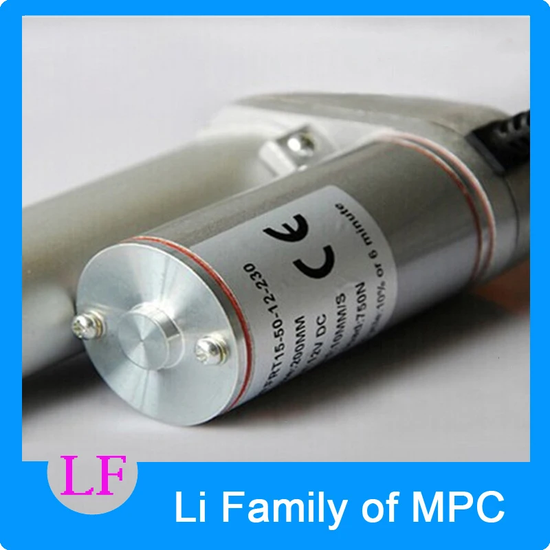 12-V-Gleichstrommotor, 10 mm/s = 0,4 Zoll/s Geschwindigkeit, 750 N = 75 kg = 165 Pfund Hub, 100 mm = 4-Zoll-Hub, elektrische Linearantriebe, wasserdichter Gleichstrommotor