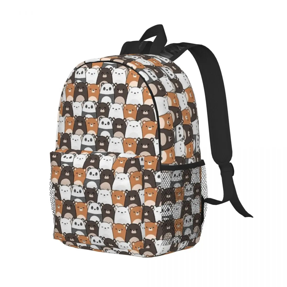 Kuma Doodle-mochila escolar con estampado, morral ligero de 15 pulgadas, con patrón a la moda, novedad