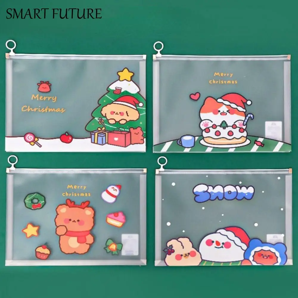 

Office Suppllies Christmas Series Pencil Case School Stationery Information Pack PP File Bag File Folder Documents Filling Bag
