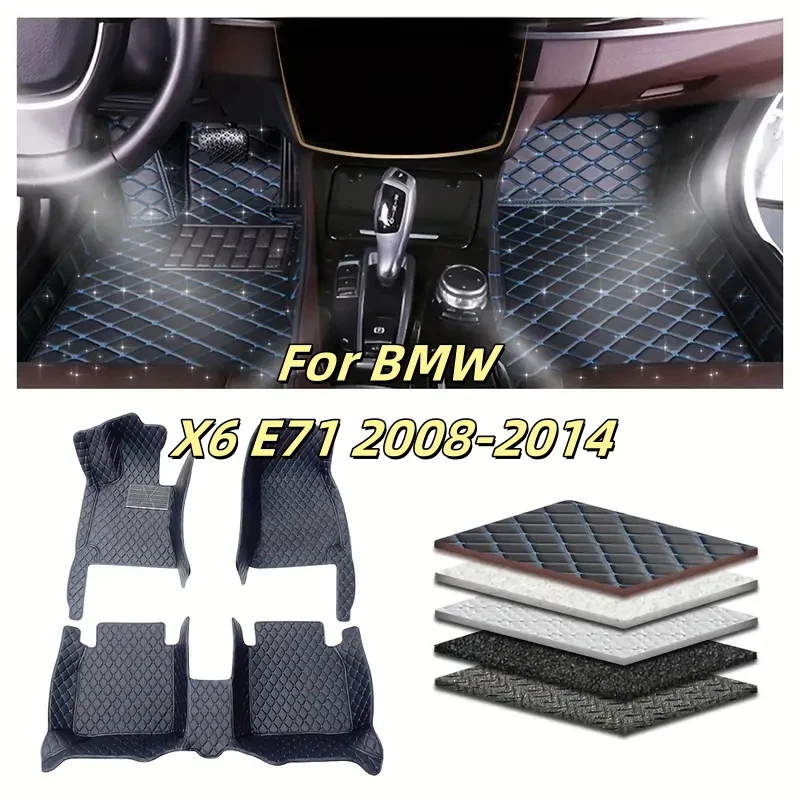 Custom Car Floor Mat For BMW X6 E71 2008 2009 2010 2011 2012 2013 2014 Car Interior Accessories Non-slip Auto Carpet