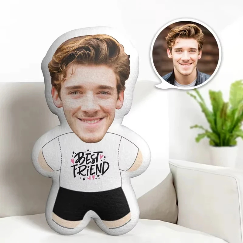 Personalized Personalized Photo Custom Face Minime Teddy Pillow Best Friend Minime Doll Gift - Aliexpress Deal