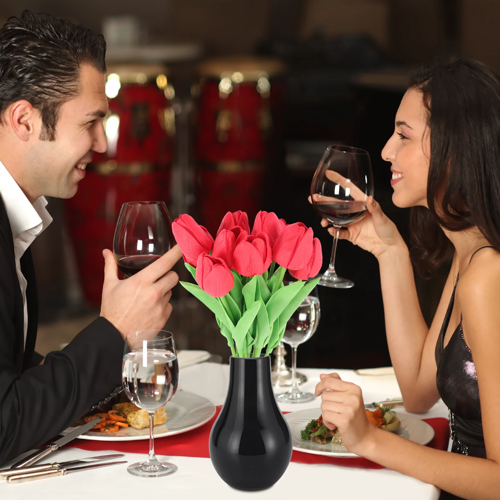 

10Pcs Artificial Tulips Lifelike Realistic Fake Tulip Flowers for Wedding Party Home Office Decoration Bouquet Floral