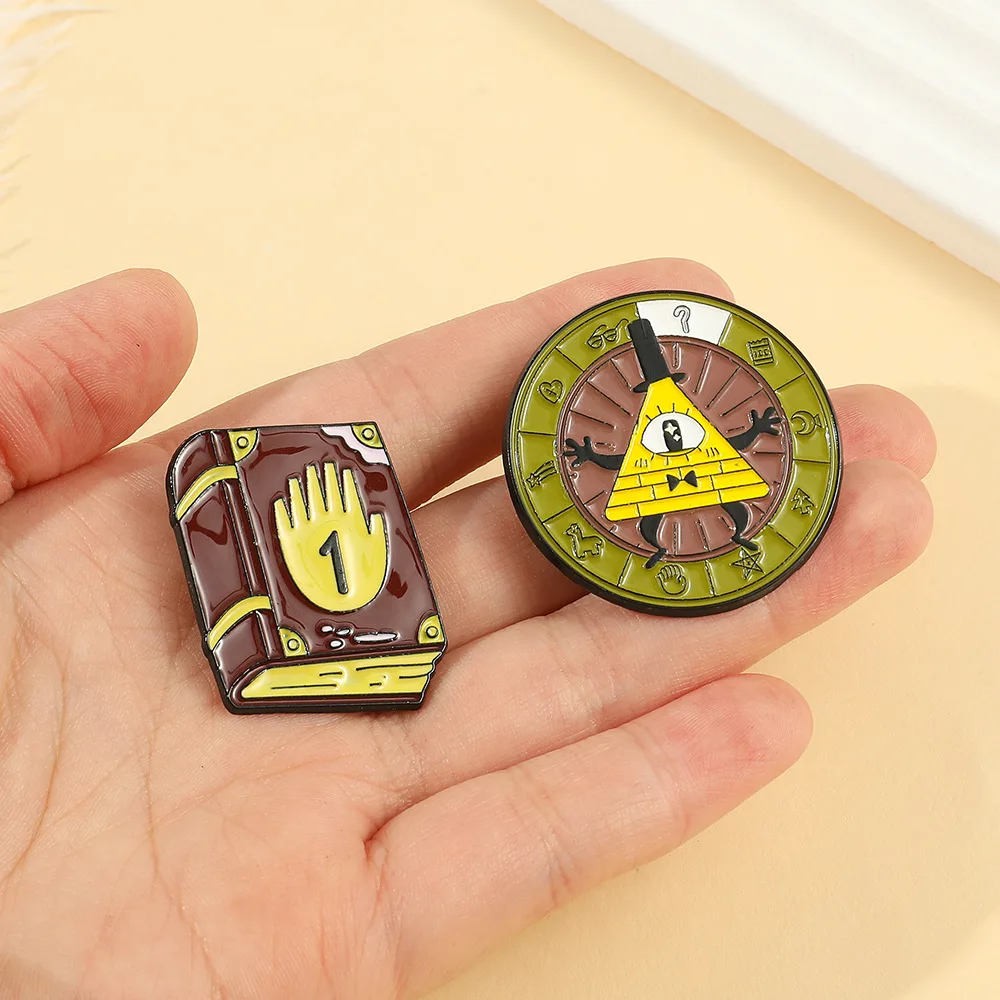 Disney Gravity Falls Enamel Pins Brooches Badges on Backpack Lapel Pins Cartoon Jewelry Clothing Decoration Clothes Accessories