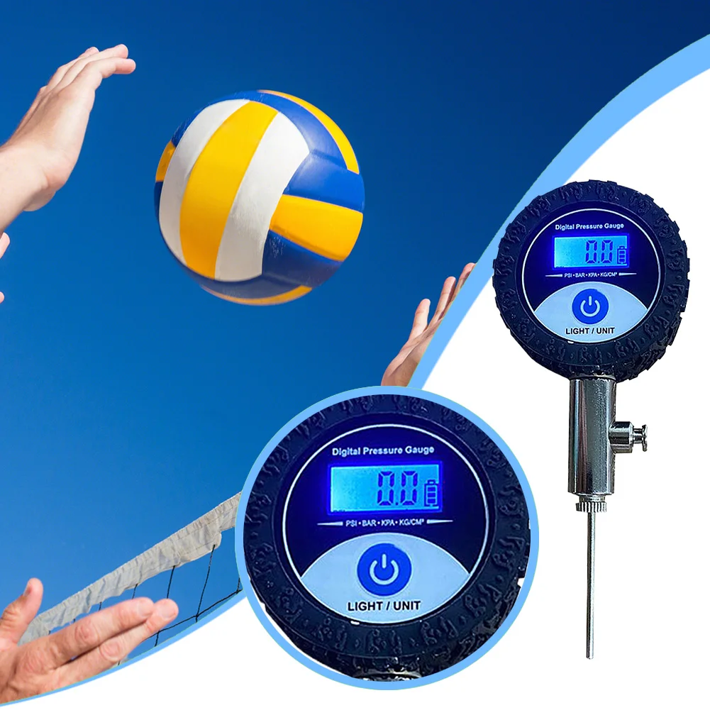 

Digital Mini Pressure Gauge LED Display Ball Pressure Gauge Pressure Tester with Protective Cover Portable Ball Accessories
