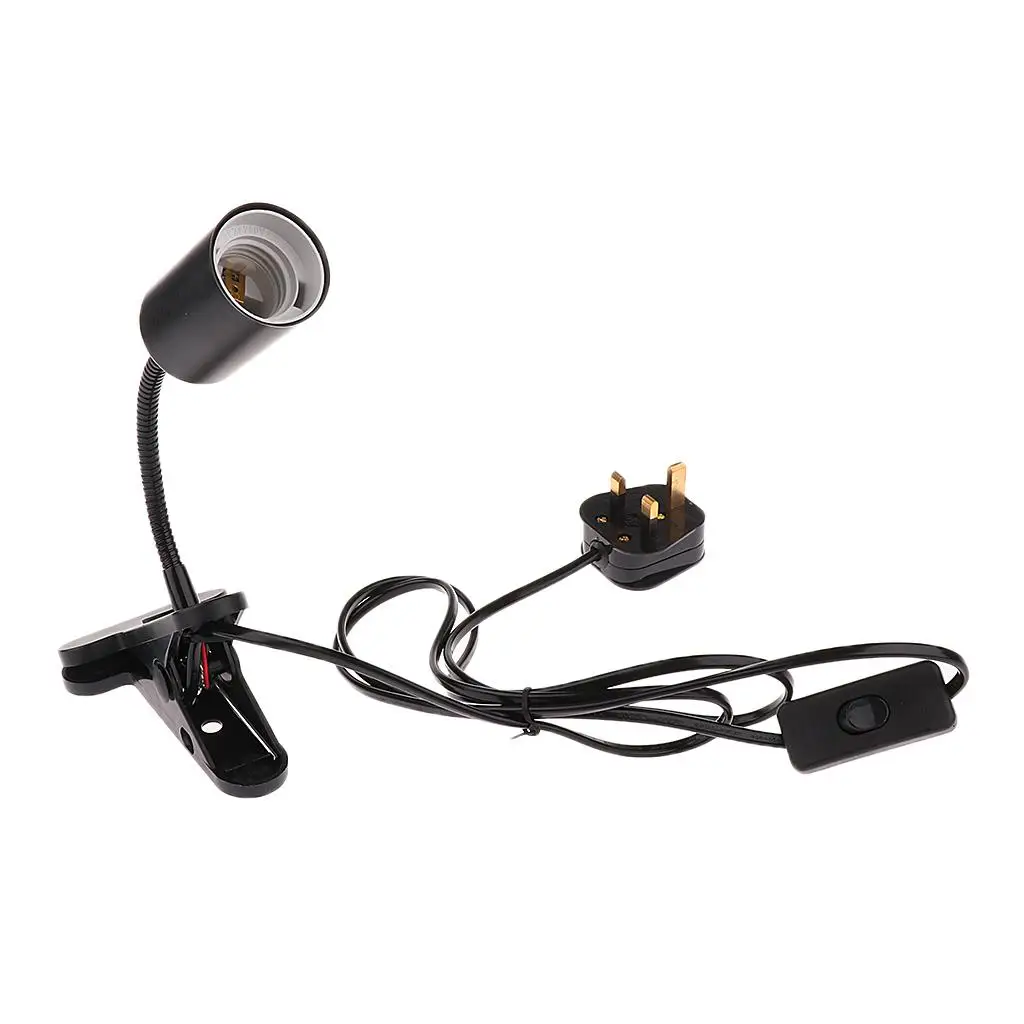 Aluminum Alloy Light Holder E27 Socket Stand for Reptile Pet Care Ceramic Infrared Heats Emitter Lamp Light Accessory