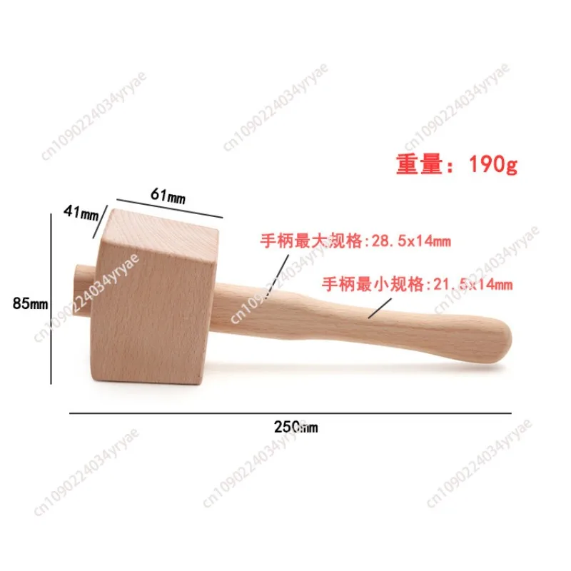 Handmade DIY mallet round mallet hammer children handmade log hammer beech woodworking hammer