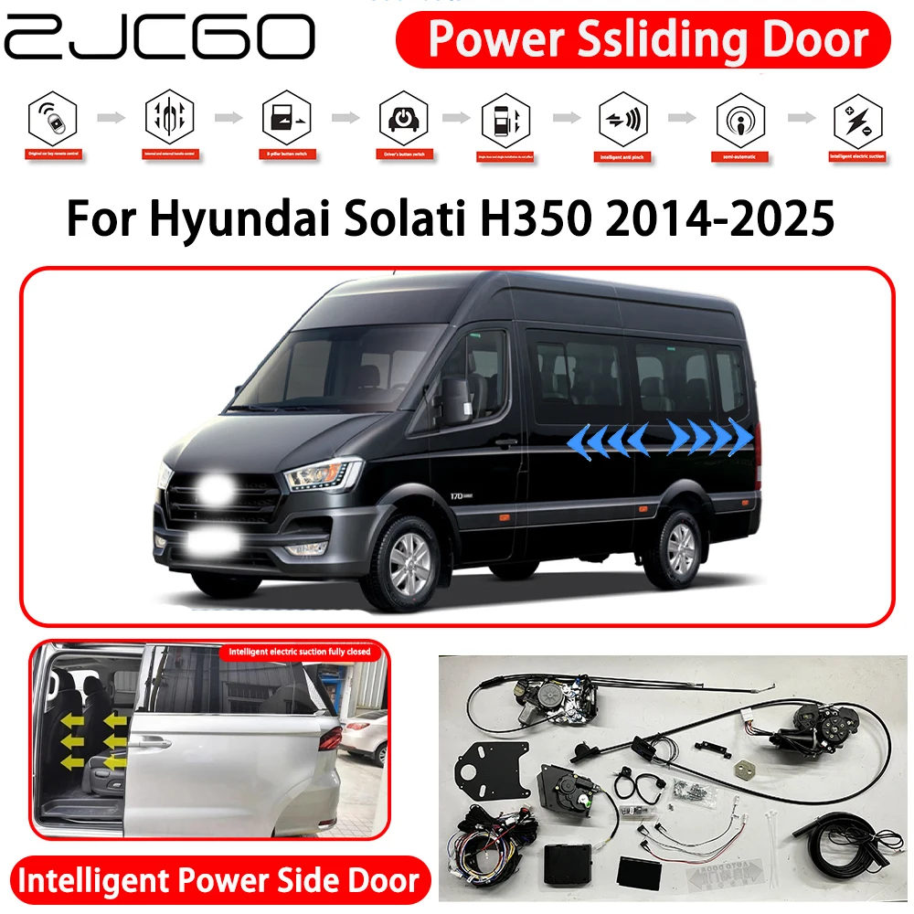 for Hyundai Solati H350 2014-2025 MPV Smart Electric Left Right Sliding Side Door Motor Retrofit Kit System pinch protection