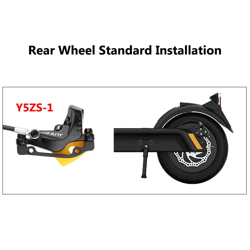 NUTT 4 Piston Y-5 Hydraulic Disc Brake Power-off Oil Disk Caliper 140/160/180mm Normal/Reverse Mount for Electric Scooter Brake