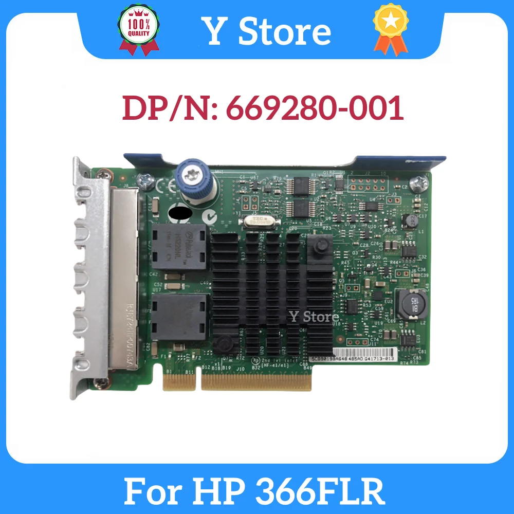 

Y Store FOR HP 669280-001 665238-001 665240-b21 366FLR Quad Port Gigabit Network Card Adapter Ethernet Adapter Board