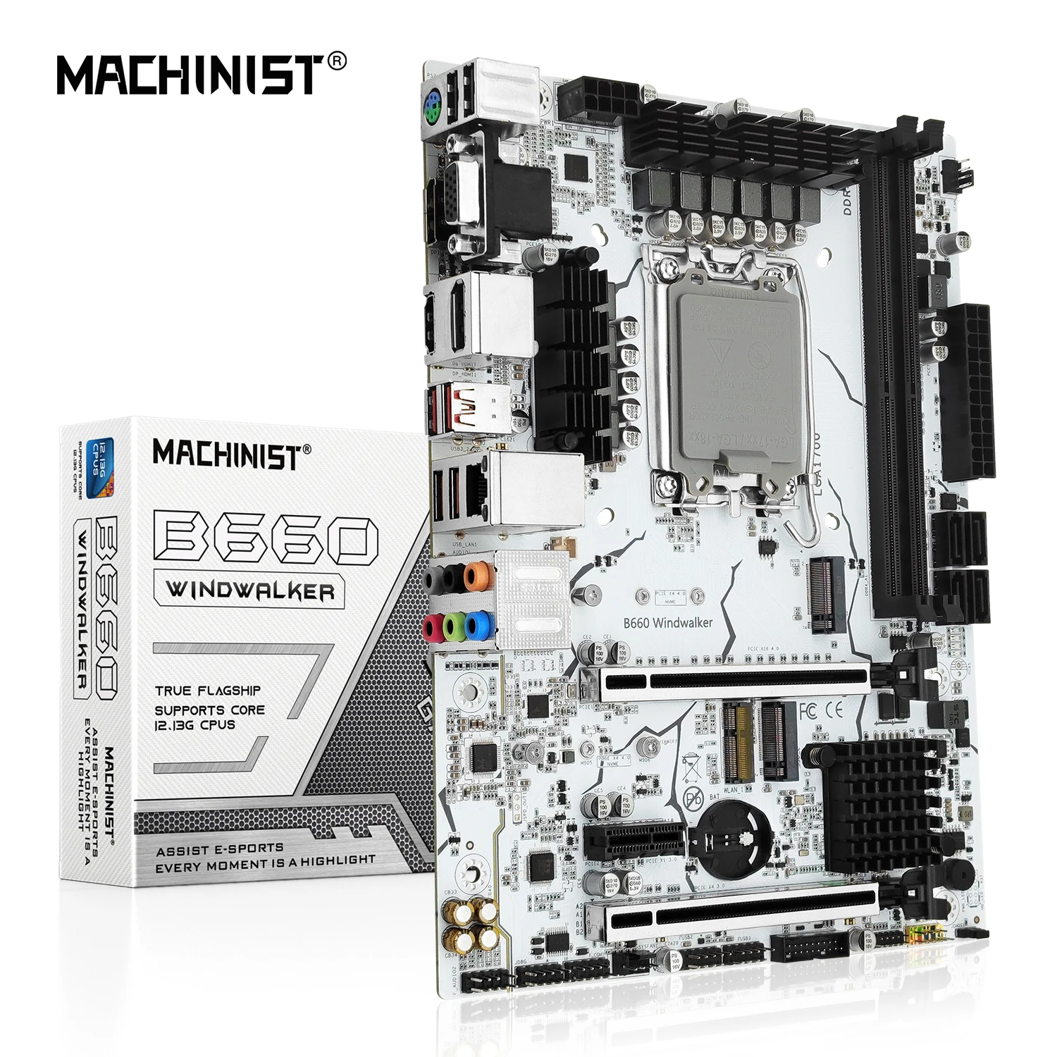 MACHINIST B660 Windwalker Motherboard LGA 1700 Support Intel 12100F/12400F/12490F/12600KF/12700KF CPU Processor DDR4 Memory RAM