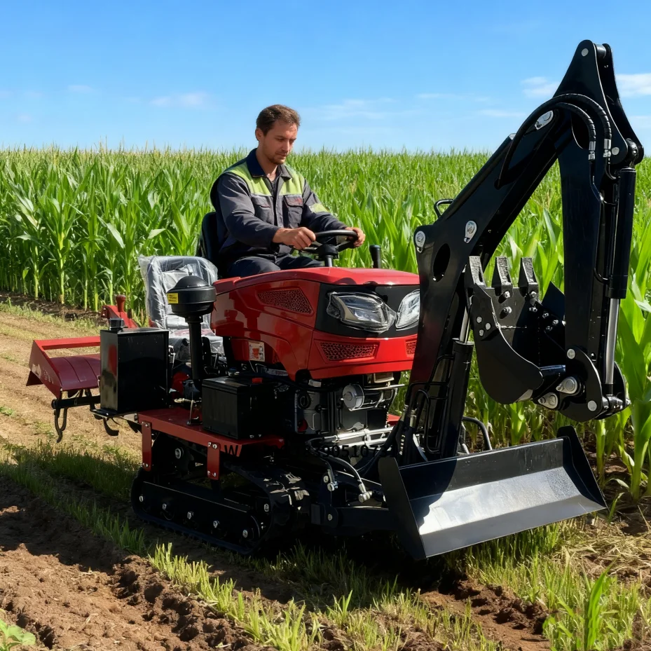 

Small Rotary Tiller for Digging Trenches and Weeding, Micro-tillage Machine for Farm Work, Riding Small Rotary Tiller