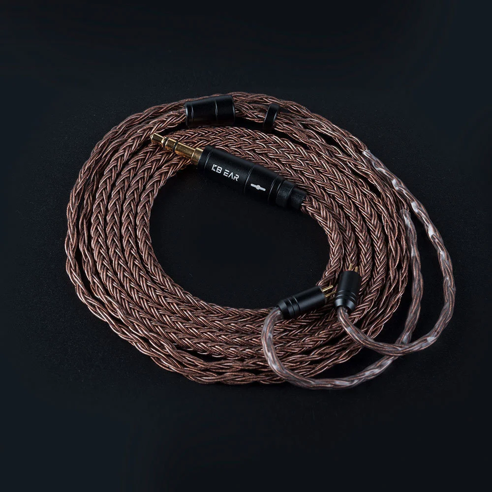 KBEAR 16 Core Reinem Kupfer Kopfhörer Kabel 2PIN/MMCX/QDC Earbuds Connector Verwenden Für KZ EDX ZSN PRO BLON BL-03 KBEAR KS1 Kopfhörer – Detail 9
