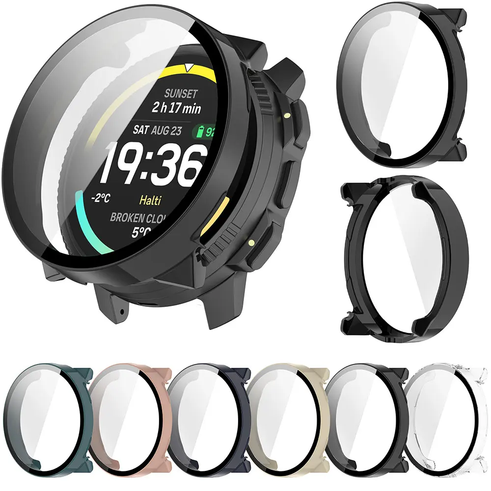 Tempered Glass+Case For SUUNTO Vertical2 Screen Protector Shell Bumper Hard PC Protective Cover For SUUNTO Vertical2 Accessories