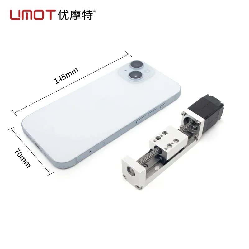 

UMOT Micro 20mm Stroke Nema8 Linear Axis Stage 18mN.m 0.5A Lead 2/4mm CNC Mini Linear Motion Module Guide Rail Movement Platform