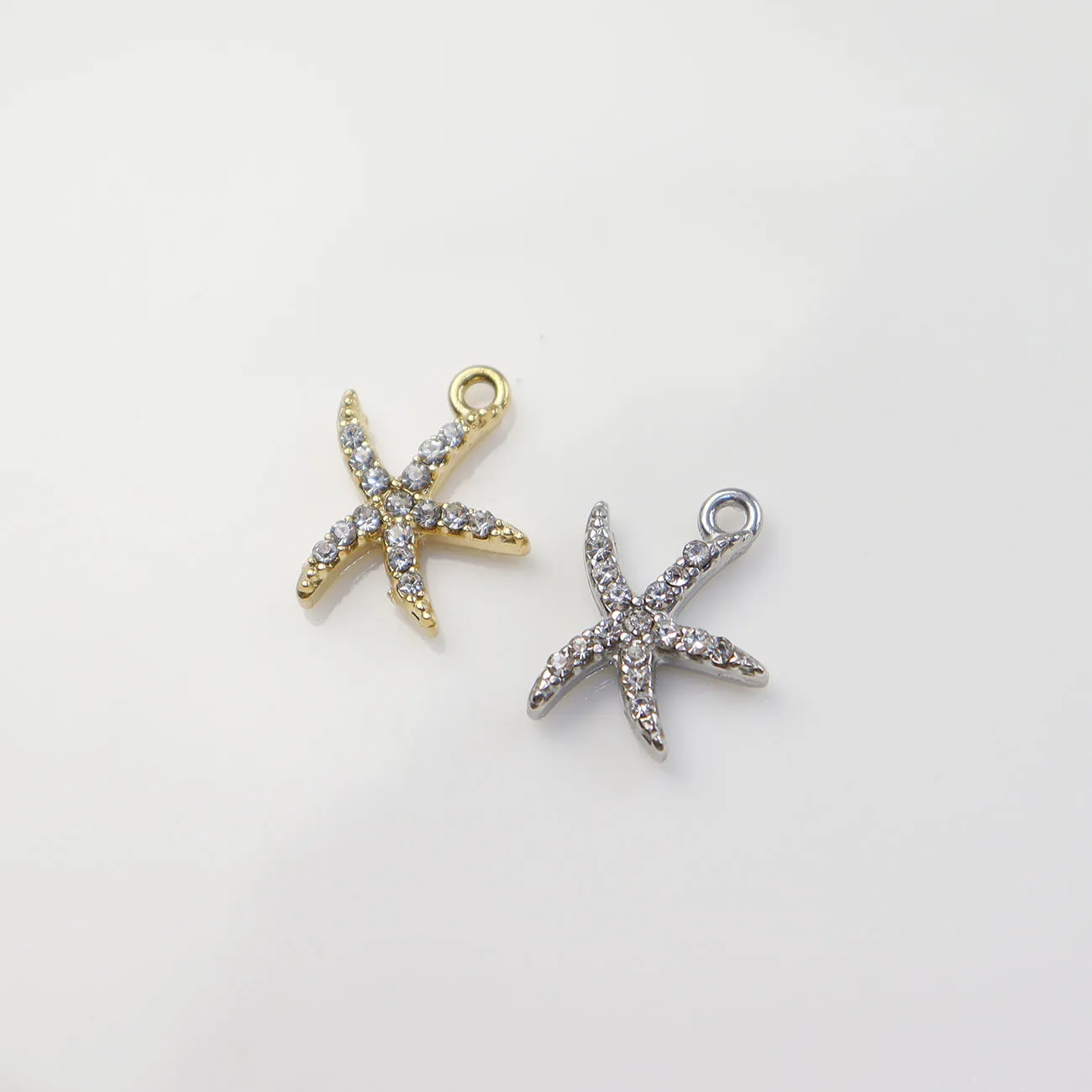 5pcs Stainless Steel Sea Star Fashion Jewelry Accessory Charms DIY Handcraft PVD Vacuum Plate Waterproof Antiallergic