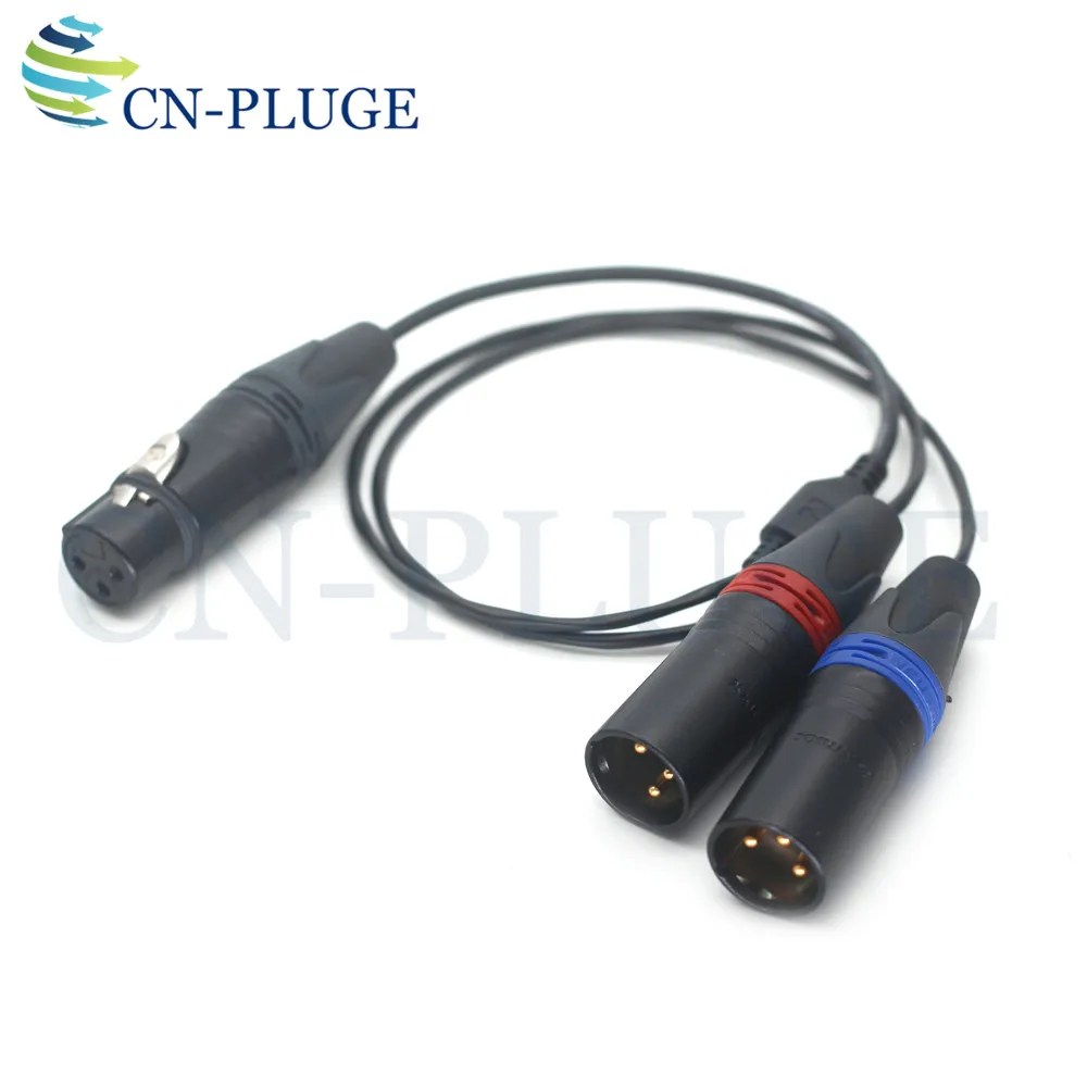 XLR 3-Pin Female to Dual XLR 3-Pin Male Audio Cable One-to-two Audio Cables