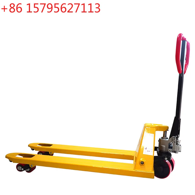 

Hugong hydraulic truck 3 tons 5 tons lift truck hand push pallet truck lifting ground nylon steel wheel manual forklift