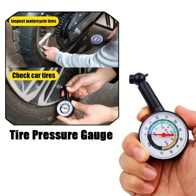 1pc High Precision Automotive, Portable Auto Parts Tire Pressure Gauge, Mechanical Mini Tire Pressure Monitor