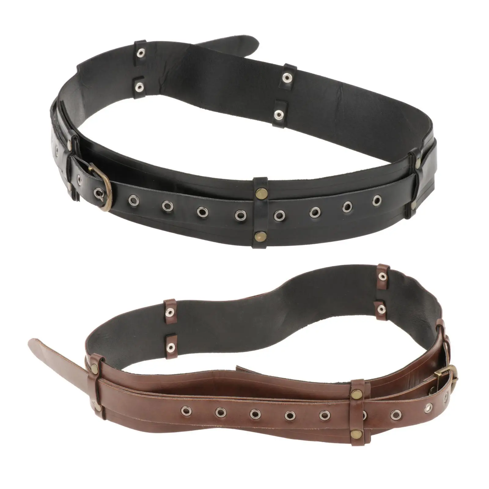

Medieval Waist Belt PU Leather Larp Cosplay Costume Retro Punk Adjustable Casual
