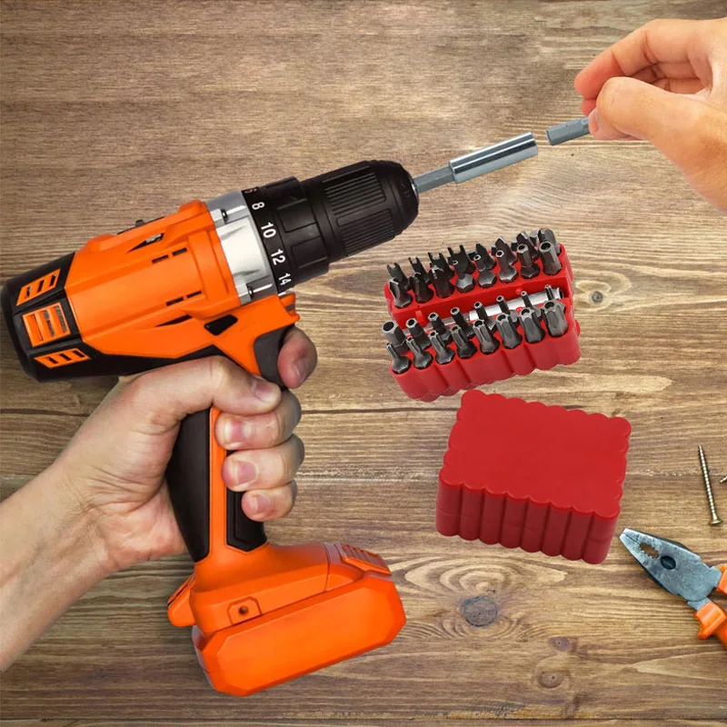 64Pcs Screwdriver Bits Socket 1/4 Inch Hex Shank Hand Drill Screwdriver Head Compatible With Flexible Drill Extensions Drive Bit